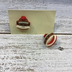 Sock Monkey Earrings